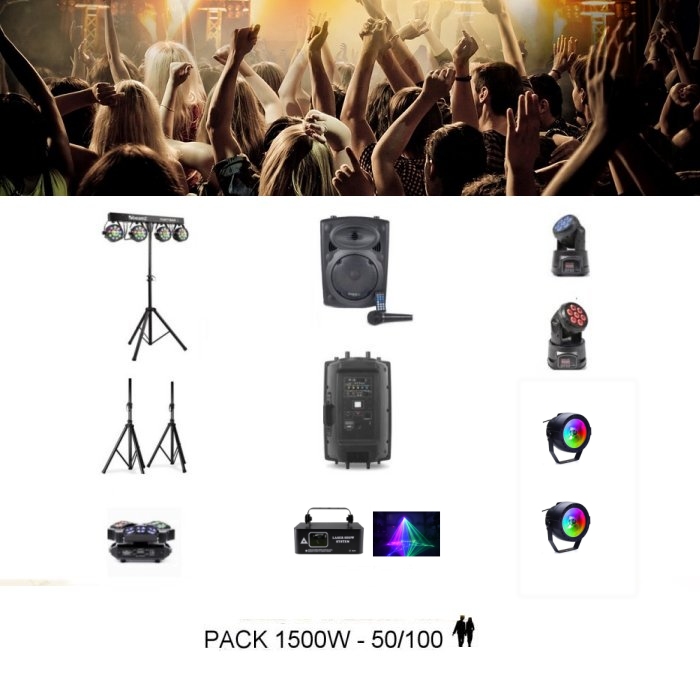 Pack son et lumières "spécial fête" 50 -100 personnes